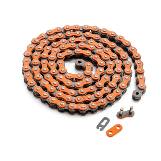 Chaine orange KTM renforcée sans joint 118 maillons - pas de 520