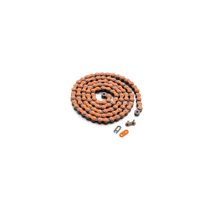 Chaine orange KTM renforcée sans joint 118 maillons - pas de 520