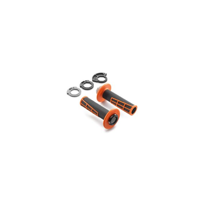Poignées ODI KTM lock-on ouverte orange 2016-2023 | Oxmoto