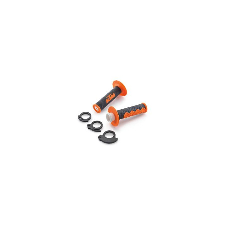 Poignées ODI KTM lock-on fermées orange 2003-2016 | Oxmoto