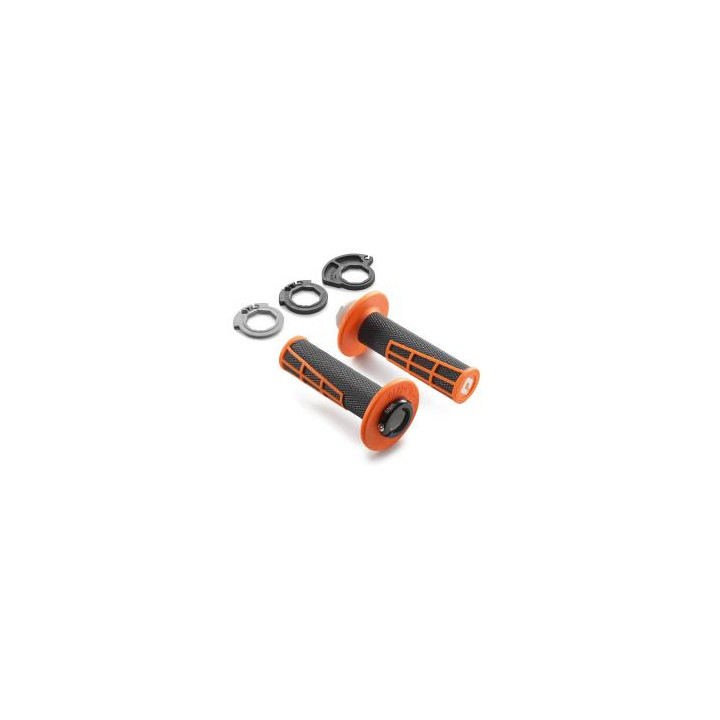 Poignées ODI KTM lock-on fermées orange 2016-2023 | Oxmoto