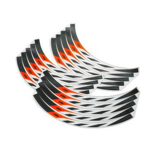 Kit stickers de jante orange/noir/blanc KTM 18/21" et 19/21"