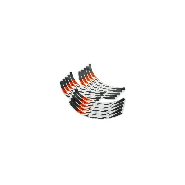 Kit stickers de jante orange/noir/blanc KTM 18/21" et 19/21"