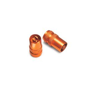 Bouchon de valve (avec démonte obus intégré) orange KTM