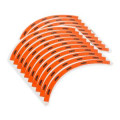 Kit stickers de jantes orange avec logo KTM noir 18/21" et 19/21"