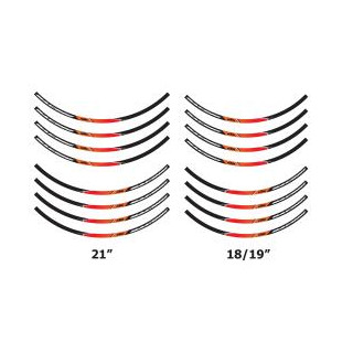 Kit stickers de jantes noir/orange KTM 18/21" et 19/21"