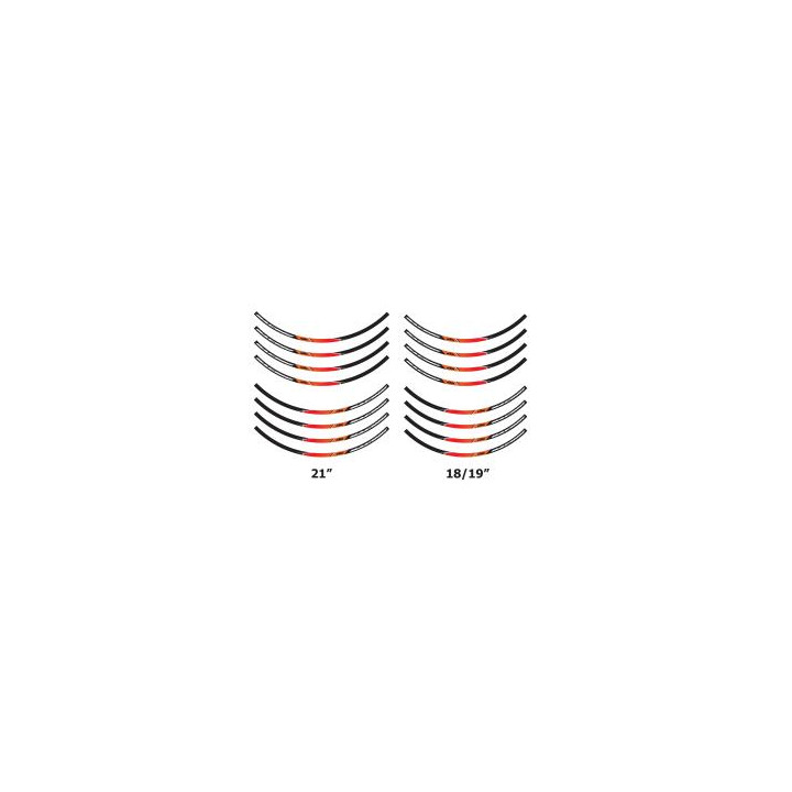 Kit stickers de jantes noir/orange KTM 18/21" et 19/21"