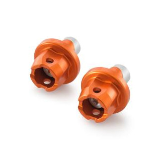 Kit roulettes de protection de bras oscillant KTM adventure/duke orange