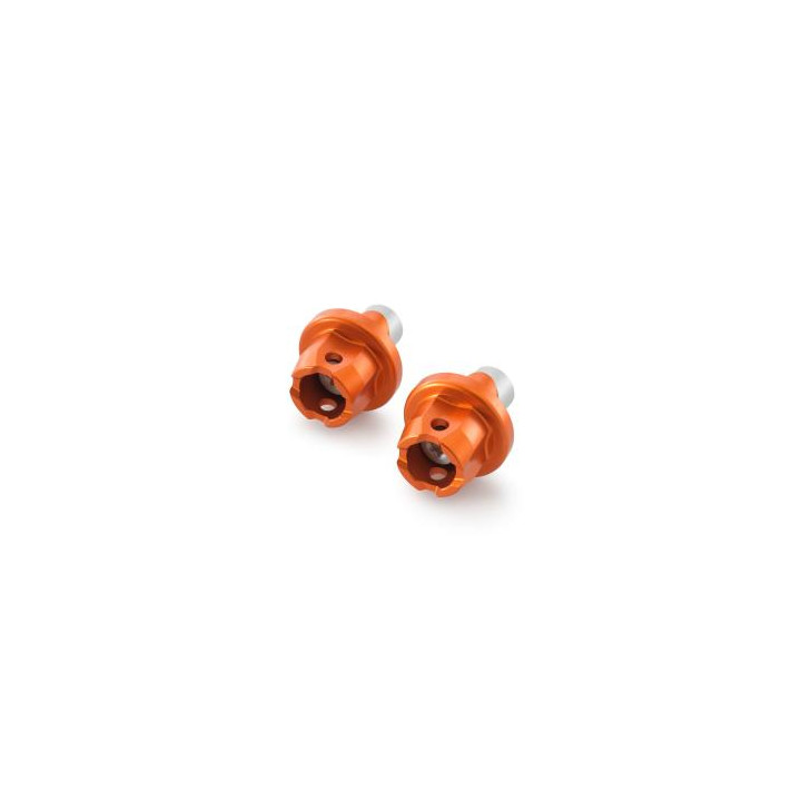 Kit roulettes de protection de bras oscillant KTM adventure/duke orange