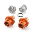 Kit roulettes de protection de fourche KTM adventure/duke orange