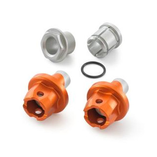 Kit roulettes de protection de fourche KTM 125/390 rc orange