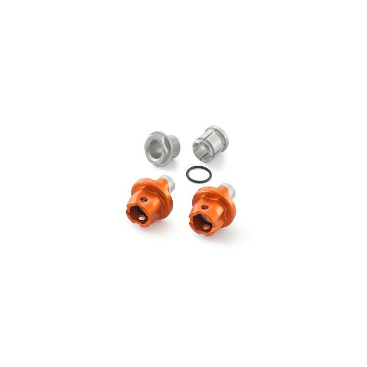 Kit roulettes de protection de fourche KTM 125/390 rc orange