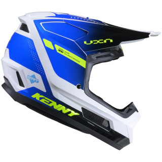 Casque KENNY performance graphic blanc/bleu | Oxmoto