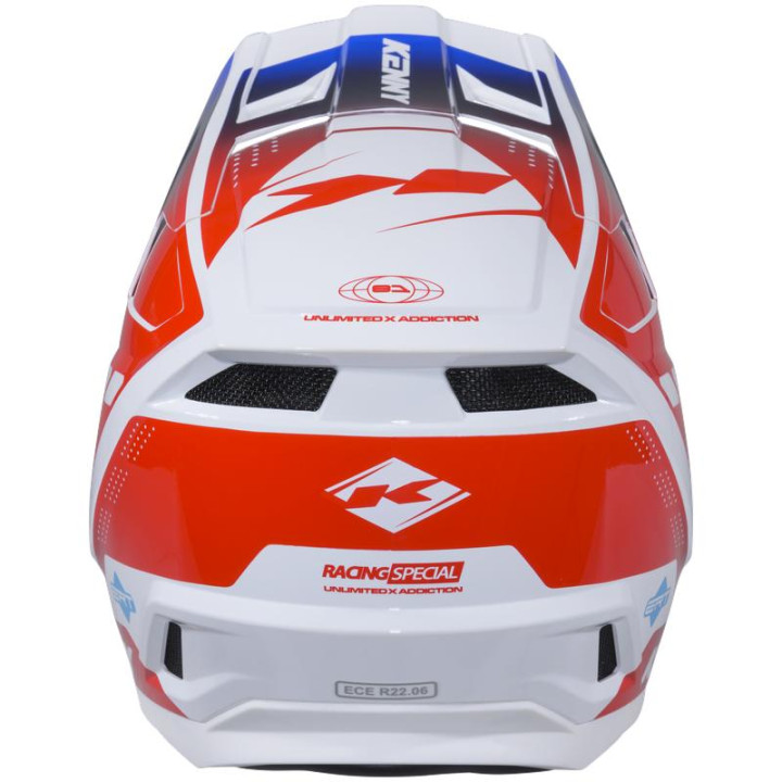 Casque KENNY performance graphic rouge/bleu | Oxmoto