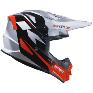 Casque KENNY track graphic speed noir/rouge | Oxmoto