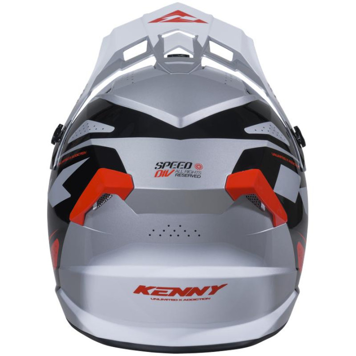Casque KENNY track graphic speed noir/rouge | Oxmoto