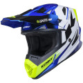 Casque KENNY track graphic speed noir/bleu | Oxmoto