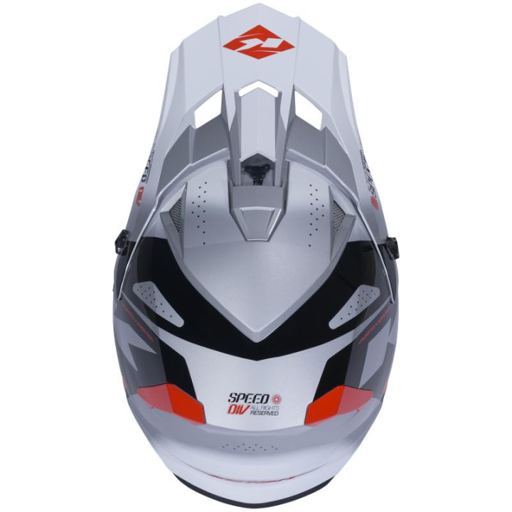 Casque KENNY track graphic speed noir/rouge | Oxmoto