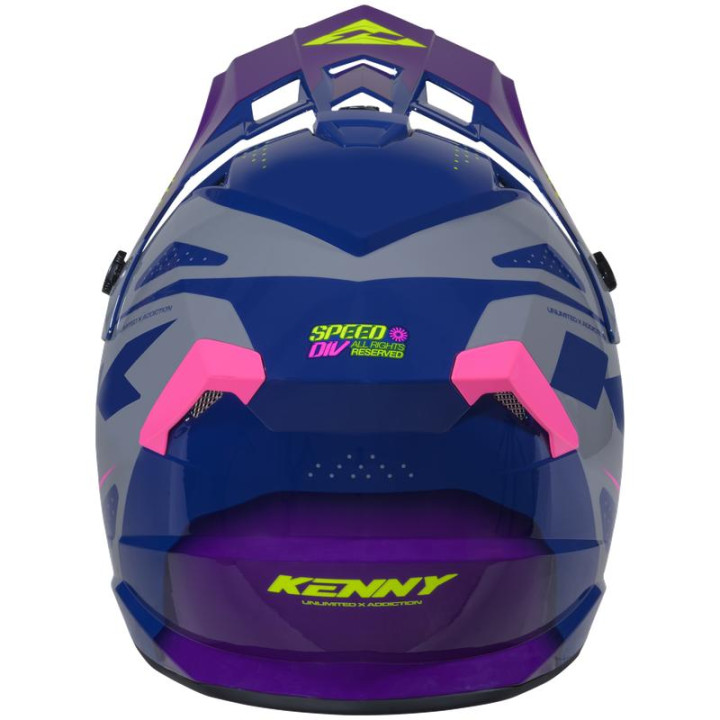 Casque KENNY track graphic speed violet/rose | Oxmoto