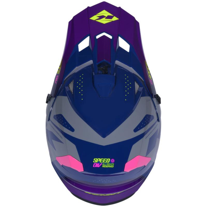 Casque KENNY track graphic speed violet/rose | Oxmoto