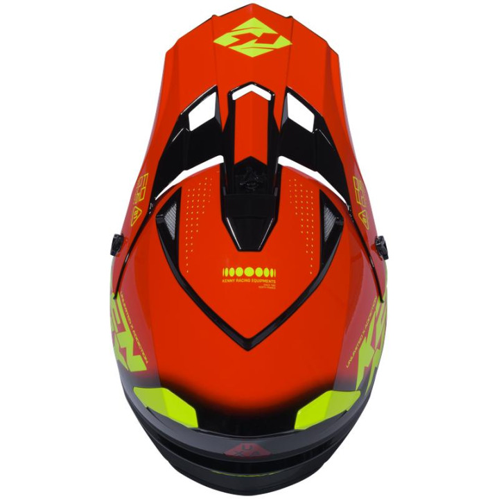 Casque KENNY track graphic focus rouge | Oxmoto