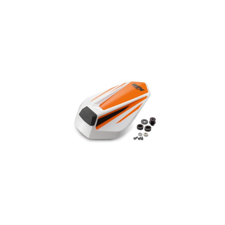 Capot de selle plastique blanc/orange KTM 125/200/250/390 duke 2017-2024