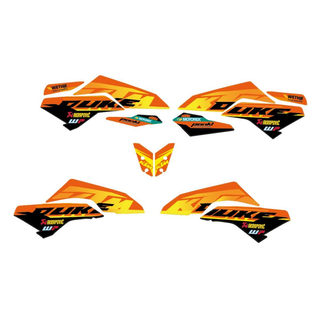 Kit autocollant orange/jaune KTM duke 2024-2025 | Oxmoto