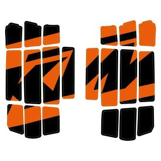 Stickers grille de radiateur orange/noir KTM sx/sx-f - exc/exc-f 2023-2026