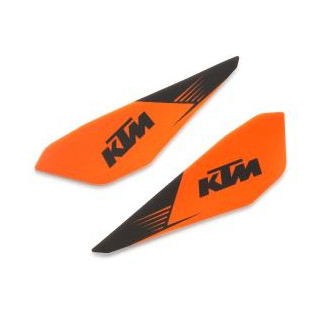 Stickers orange/noir pour protège-mains KTM | Oxmoto