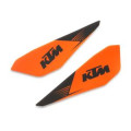 Stickers orange/noir pour protège-mains KTM | Oxmoto