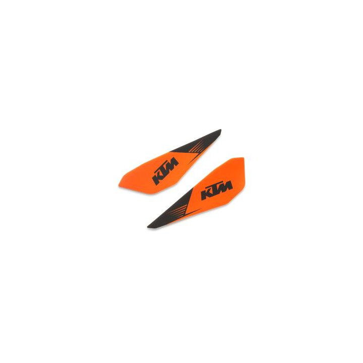 Stickers orange/noir pour protège-mains KTM | Oxmoto