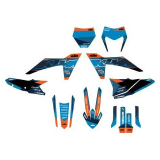 Kit déco style orange/bleu KTM sx/sx-f - exc/exc-f 2023-2026
