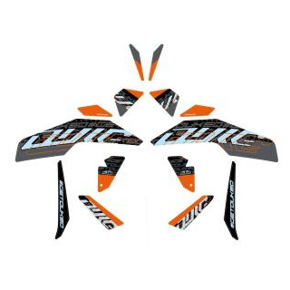 Kit autocollant style noir/orange KTM duke 2017-2024