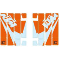Stickers grille de radiateur orange/blanc KTM sx/sx-f - exc/exc-f 2019-2023