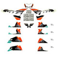 Kit autocollant orange/noir factory KTM rc 2014-2020