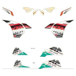 Kit autocollant blanc/orange KTM rc 2014/2020 | Oxmoto
