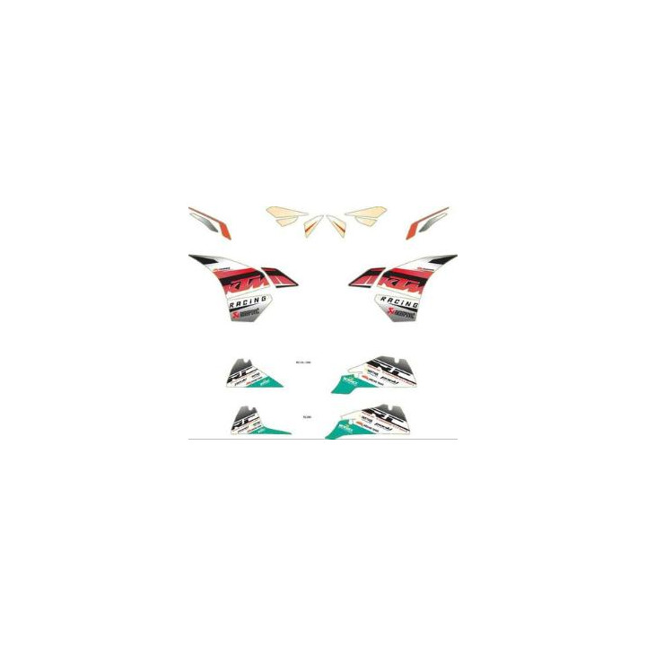 Kit autocollant blanc/orange KTM rc 2014/2020 | Oxmoto