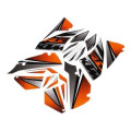 Kit autocollant noir/orange KTM rc 2014/2020 | Oxmoto