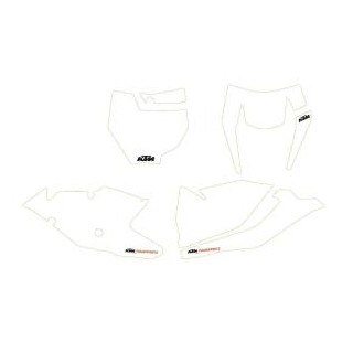 Fond de plaque blanc KTM sx/sx-f - exc/exc-f 2016-2019