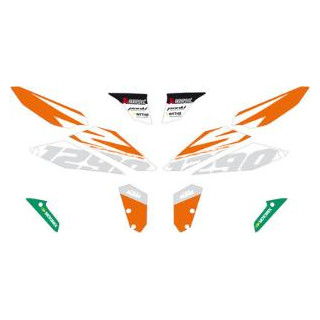 Kit autocollant orange/blanc KTM 1290 super duke 2017-2019