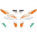 Kit autocollant orange/blanc KTM 1290 super duke 2017-2019