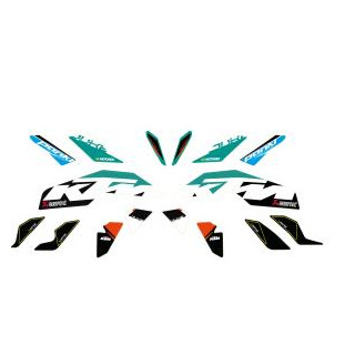 Kit autocollant vert/noir KTM duke 2017-2020 | Oxmoto