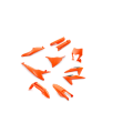 Kit plastique complet KTM exc/exc-f 2024-2026 orange