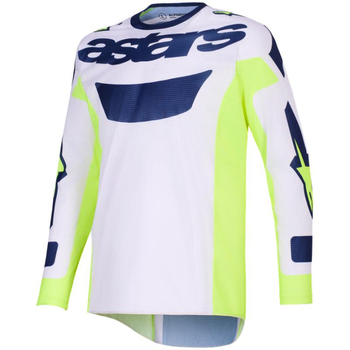 Maillot Alpinestars racer air riway gris/jaune/bleu | Oxmoto