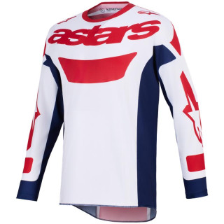 Maillot Alpinestars racer riway blanc/bleu/rouge | Oxmoto