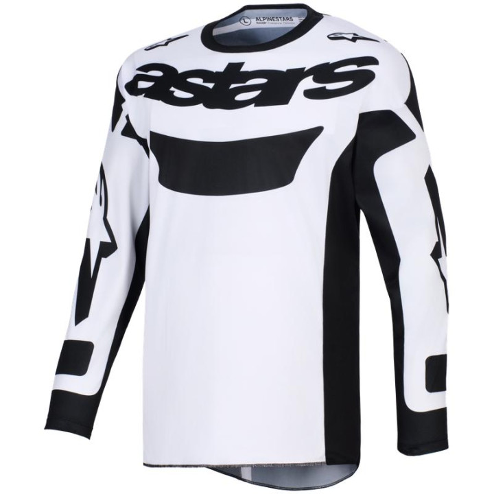 Maillot Alpinestars racer riway blanc/noir | Oxmoto