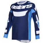 maillot alpinestars racer riway bleu/blanc