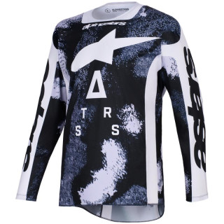 Maillot Alpinestars racer lahnd noir/blanc camo | Oxmoto