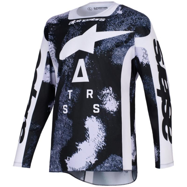 Maillot Alpinestars racer lahnd noir/blanc camo | Oxmoto