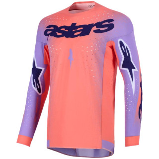 Maillot Alpinestars supertech scenz violet/corail | Oxmoto
